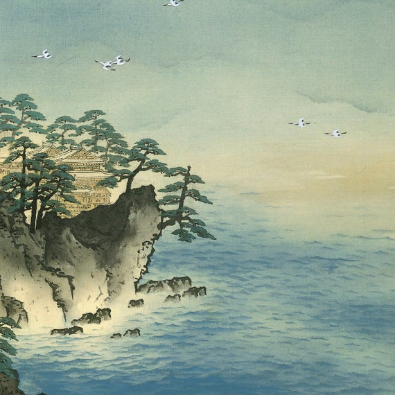 Yokoyama Taikan,mt Penglai,mountain of Immortals,japanese