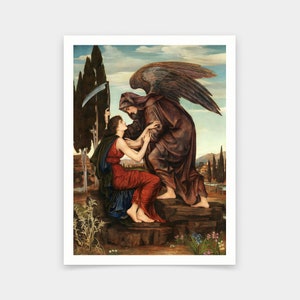 Evelyn De Morgan,The Angel of Death,art prints,Vintage art,canvas wall art,famous art prints,2V192