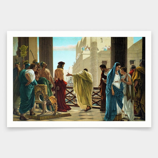 Antonio Ciseri,Ecce Homo, Behold the Man,art prints,Vintage art,canvas wall art,famous art prints,V991