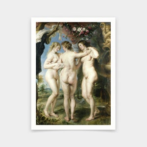 Peter Paul Rubens,The Three Graces, 1635,art prints,Vintage art,canvas wall art,famous art prints,V6573