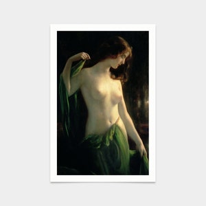 Otto Theodor Gustav Lingner,Water Nymph,art prints,Vintage art,canvas wall art,famous art prints,V2802