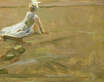 John Lavery,on the Beach by John Lavery,art Prints,vintage Art