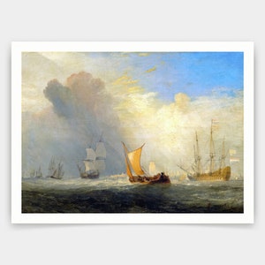 Joseph Mallord William Turner,Rotterdam Ferry-Boat,art prints,Vintage art,canvas wall art,famous art prints,V4478