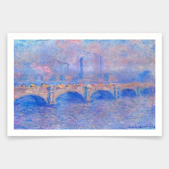 Claude Monet,waterloo Bridge, Sunlight Effect, 1903,art Prints