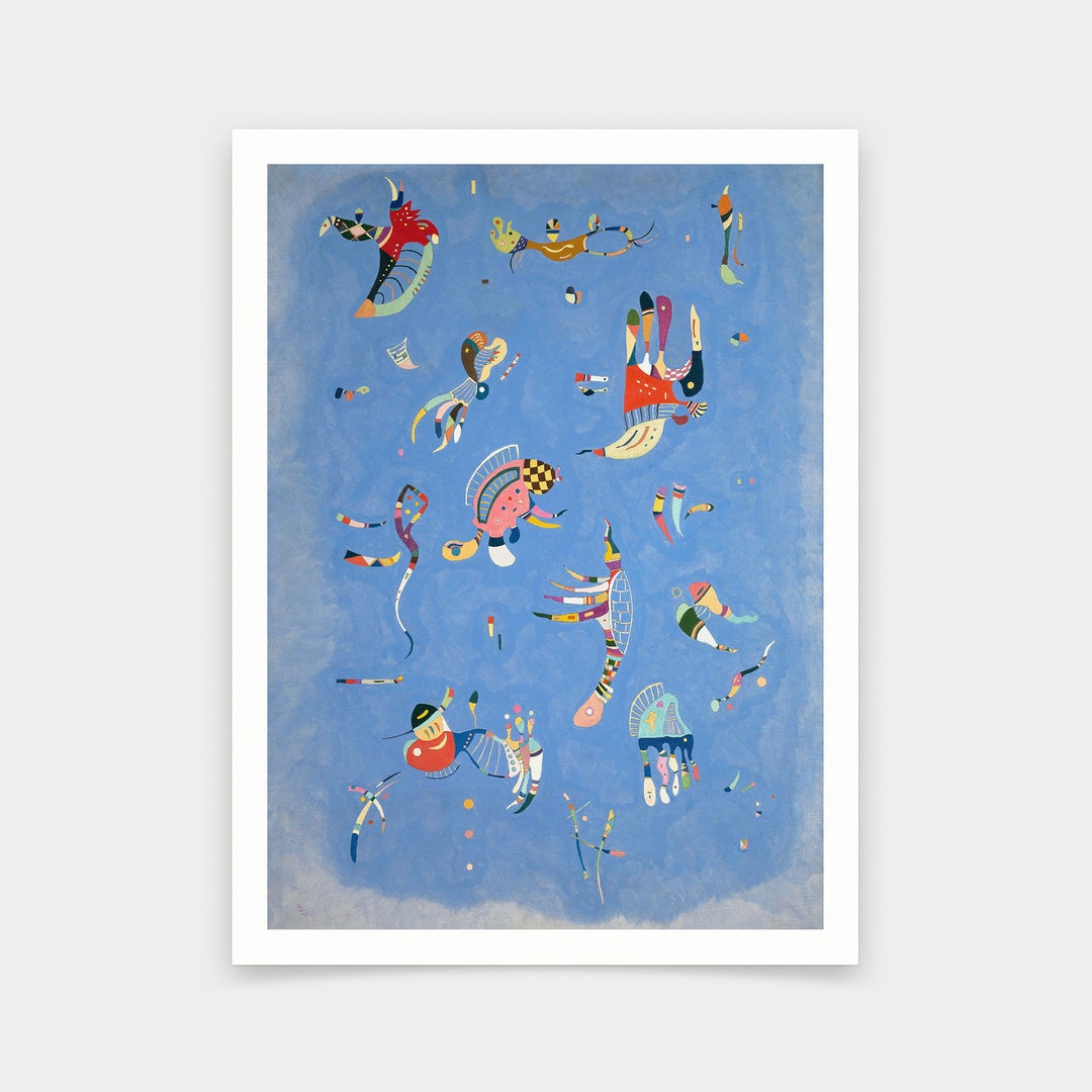 Wassily Kandinsky,sky Blue,art Prints,vintage Art,canvas Wall Art