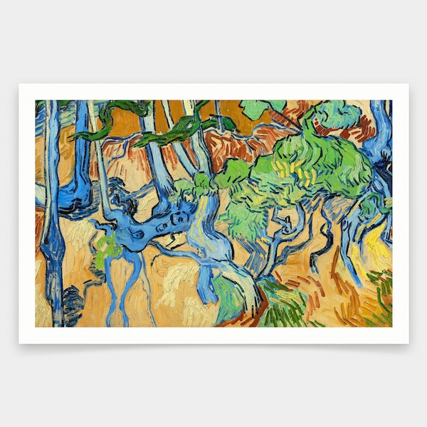 Vincent van Gogh,Vincent van Gogh,Racines d’arbres,estampes d’art,art vintage,art mural sur toile,tirages d’art célèbres,V2090