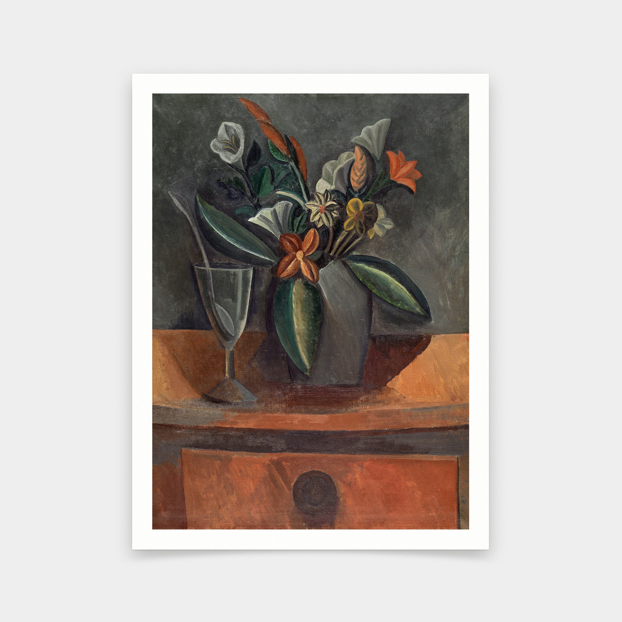 Pablo Picasso、Verre et vase de fleurs Vase De Fleurs | Pablo Picasso | RoGallery