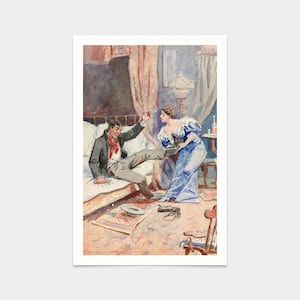 Charles Marion Russell,Just a Little Pleasure,art prints,Vintage art,canvas wall art,famous art prints, V2322