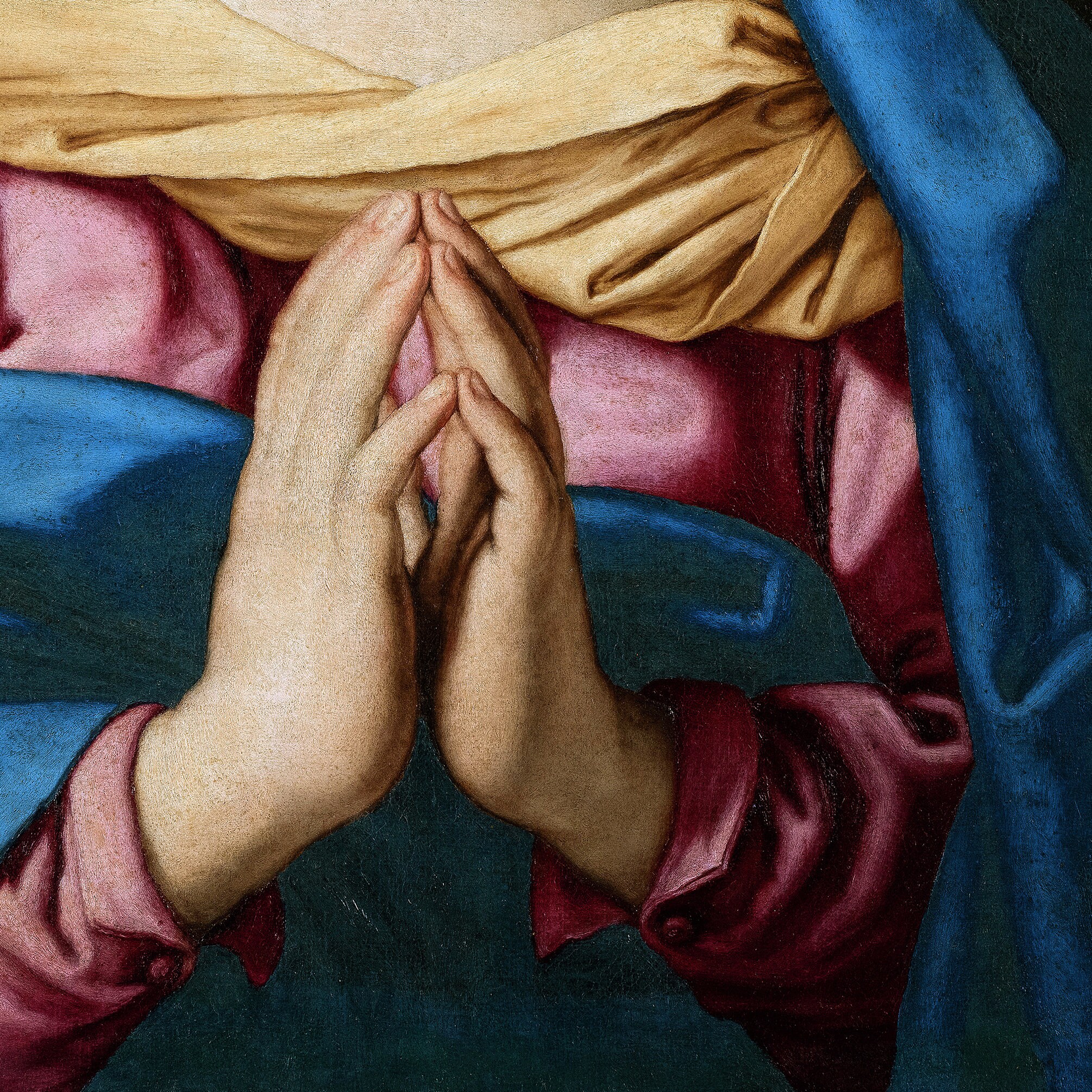サッソフェラートの祈りの乙女(1640-50) プリント サッソフェッラート、祈りの聖母、アートプリント、ビンテージアート