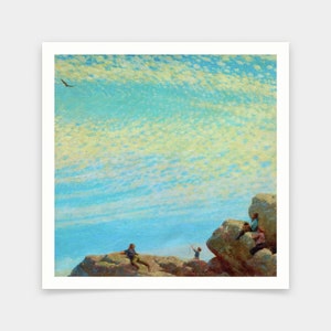 Charles Courtney Curran,The Hawk,art prints,Vintage art,canvas wall art,famous art prints,V6986