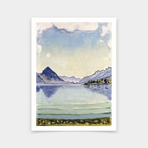 Ferdinand Hodler,Thunersee Bei Leissingen, 1909,Kunstdrucke,Vintage Kunst,Leinwand Wandkunst,berühmte Kunstdrucke,V5682