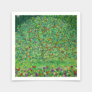 Gustav Klimt-,Apple Tree I,Estates of Ferdinand and Adele Bloch-Bauer,art prints,Vintage art,canvas wall art,famous art prints,V7098