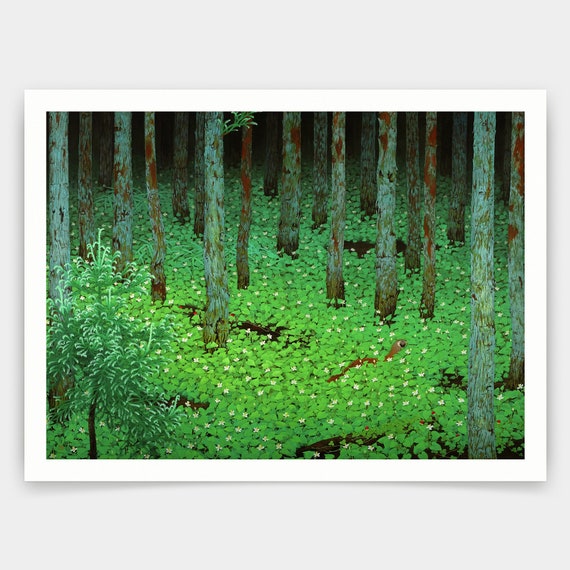 maocat　A3サイズ１点、A4サイズ６点　おまとめ Katayama Bokuyo,forest,forest Wall Art,japanese Print,art Prints