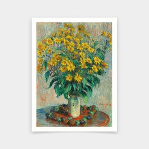 Claude Monet,Jerusalem Artichoke Flowers,art prints,Vintage art,canvas wall art,famous art prints,q411