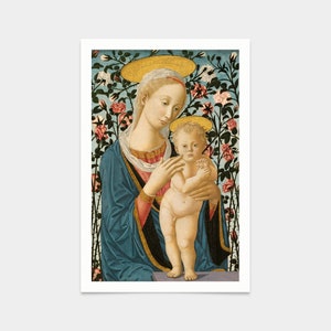 Pesellino, Vierge à l’Enfant, impressions d’art, art vintage, art mural sur toile, impressions d’art célèbres, V2831