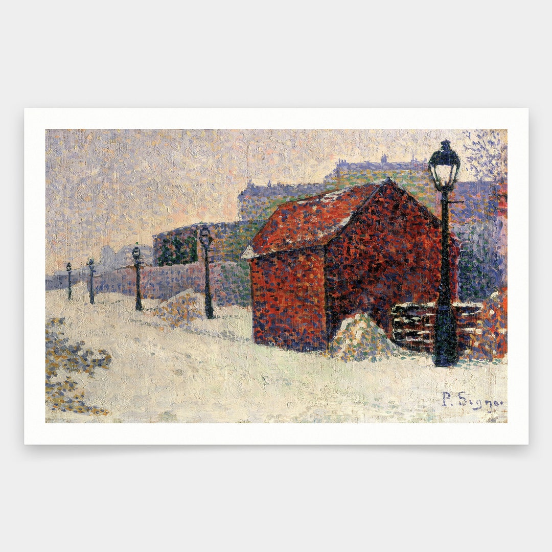 Signac Snow Paul Signac,snow Butte Montmartre,art Prints,vintage Art,canvas Wall ...