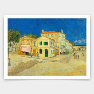 Vincent van Gogh,The Yellow House,The Street,art prints,Vintage art,canvas wall art,famous art prints,V5114
