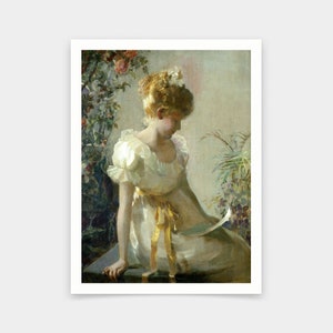 Jessie Elliot Gorst,La carta de amor,impresiones de arte,Arte vintage,arte de pared de lienzo,grabados de arte famosos,V6184