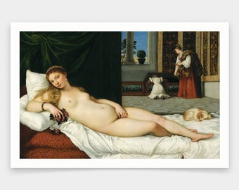 Tiziano,Tiziano Vecellio,Venere di Urbino,impresiones de arte,Arte vintage,arte mural de lienzo,grabados de arte famosos,q2113