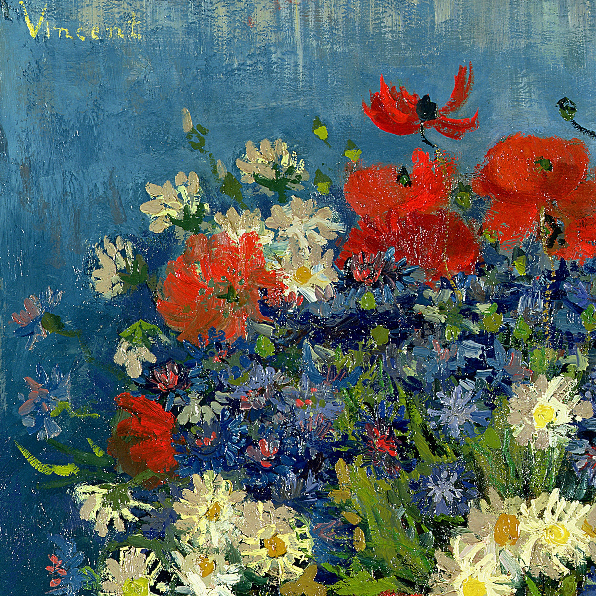 Kunstdruck ‚Vase Mit Kornblumen‘ Von Van Gogh – 40x55 Cm, Premium-Druck