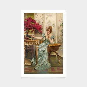 Joseph Pierre Timothée Soulacroix,The Love Letter,Kunstdrucke,Vintage Kunst,Leinwand Wandkunst,berühmte Kunstdrucke,q2526