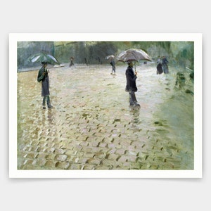 Gustave Caillebotte,Study for a Paris Street Rainy Day,art prints,Vintage art,canvas wall art,famous art prints,V3984