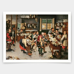 after Pieter Breughel the Younger,Peasants at an advocate,art prints,Vintage art,canvas wall art,famous art prints,q722
