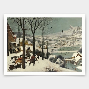 Pieter Bruegel,Hunters in the Snow,art prints,Vintage art,canvas wall art,famous art prints,q1371