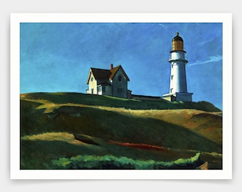 Edward Hopper,The Lighthouse Hill,art prints,Vintage art,canvas wall art,famous art prints,V3589