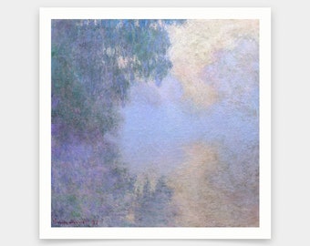 Claude Monet,Branch of the Seine near Giverny,Mist,1897,art prints,Vintage art,canvas wall art,famous art prints,q2628