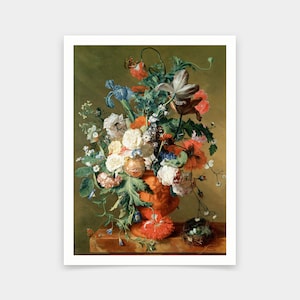Jan van Huysum,Still Life,art prints,Vintage art,canvas wall art,famous art prints,V6110