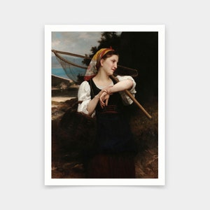 BOUGUEREAU, William Adolphe,Daughter of Fisherman,art prints,Vintage art,canvas wall art,famous art prints,q394