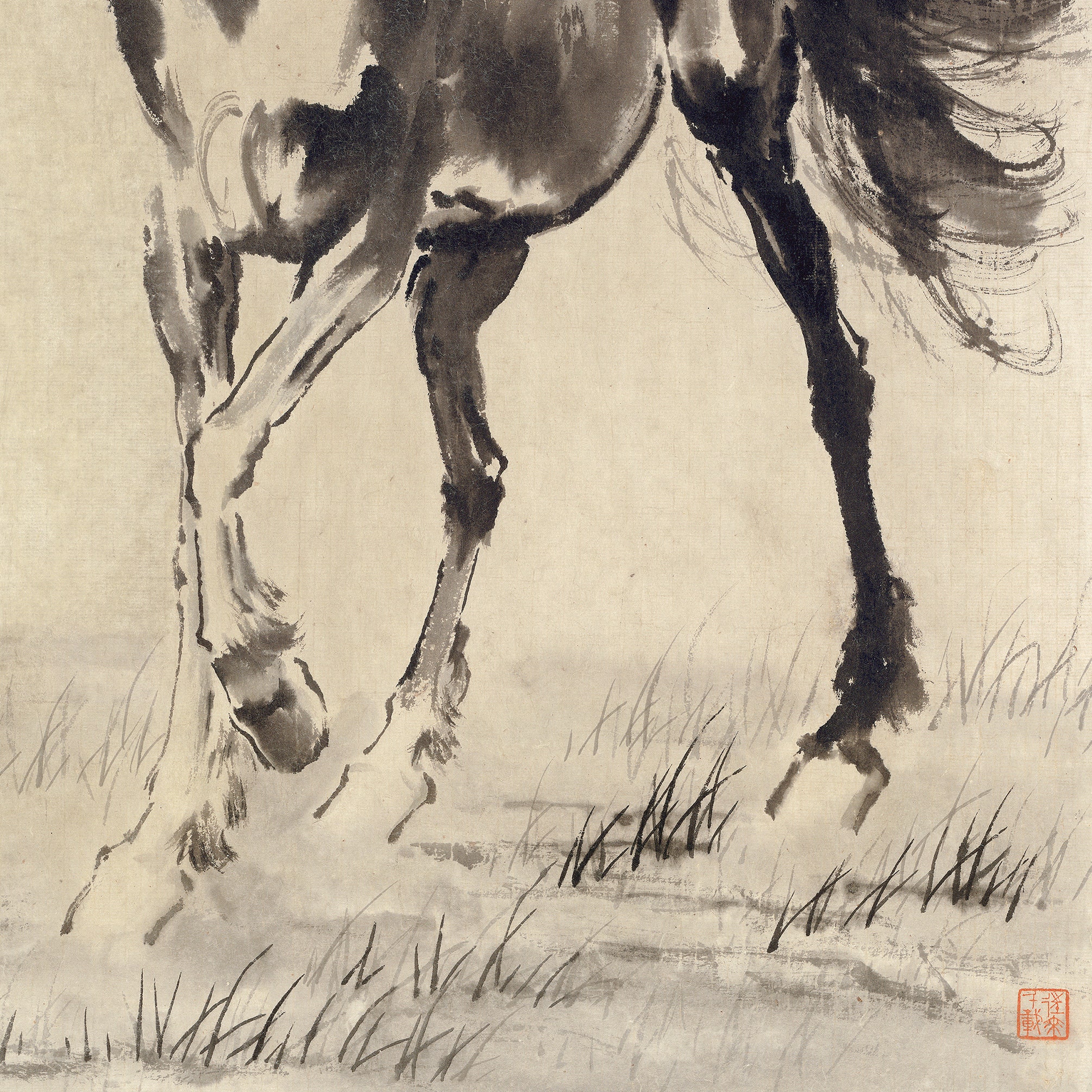 Xu Beihong、中国の水墨画の馬、馬の芸術、日本の版画、アートプリント