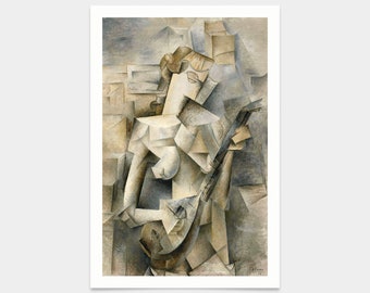 Pablo Picasso,girl With a Mandolin,art Prints,vintage Art