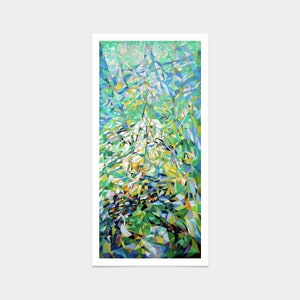 Joseph Stella,Spring, The Procession,green abstract print,art prints,Vintage art,canvas wall art,famous art prints,vertical narrow ,V7732