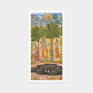 Indian Paintings,Raga Rama from a Ragamala series,Indian prints,art prints,Vintage art,canvas wall art,famous art prints,vertical,V7714