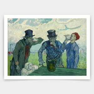 Vincent van Gogh,The Drinkers,art prints,Vintage art,canvas wall art,famous art prints,V5104