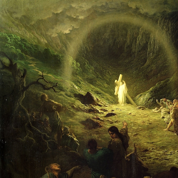 絵画 tears Gustave Dore,the Valley of Tears,art Prints,vintage Art,canvas