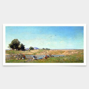 Paul Camille Guigou,The Durance Valley, 1867,art prints,Vintage art,canvas wall art,famous art prints,V7873