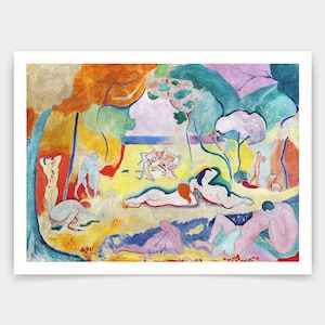 Henri Matisse,Le Bonheur de vivre, also called The Joy of Life 1905,art prints,Vintage art,canvas wall art,famous art prints,q1085