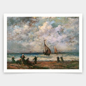 Eugene Boudin,Honfleur seascape,art prints,Vintage art,canvas wall art,famous art prints,V3667