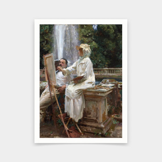 ジョン・シンガー・サージェント、ヴィラ・ファルコニエーリ、フラスカーティ John Singer Sargent,the Fountain, Villa Torlonia, Frascati