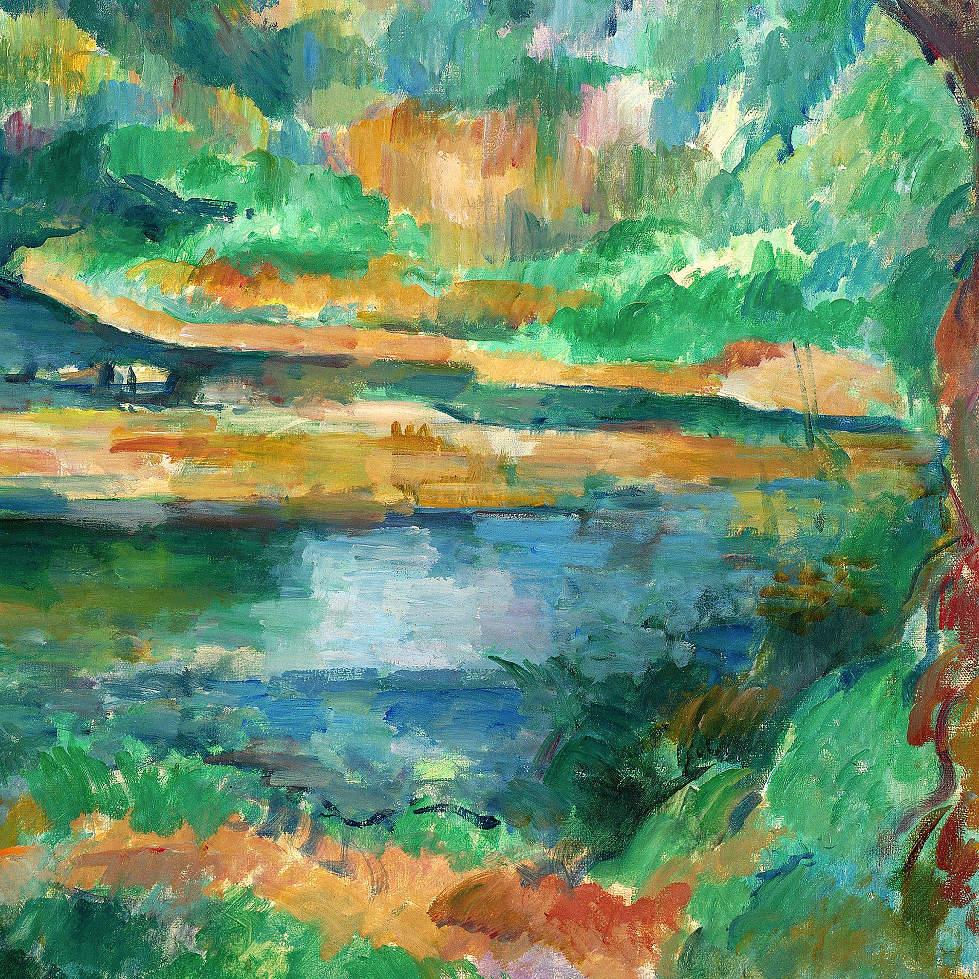 Paul Cezanne,the Brook,riverside Forest Scenery,art Prints,vintage
