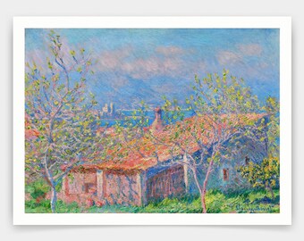 クロード・モネのプリント：アンティーブの庭師の家（クラシック絵画の