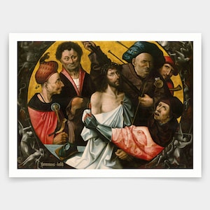 Hieronymus Bosch,Christ Crowned with Thorns,art prints,Vintage art,canvas wall art,famous art prints,V4155