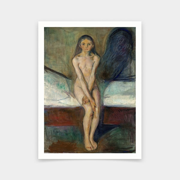 Edvard Munch,Pubertät,Kunstdrucke,Vintage Kunst,Leinwand Wandkunst,berühmte Kunstdrucke,V5588