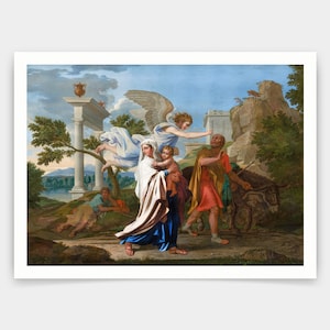 Nicolas Poussin,The Flight into Egypt,art prints,Vintage art,canvas wall art,famous art prints,V4669