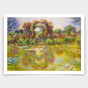 Claude Monet,Bassin aux nymphéas, les rosiers,art prints,Vintage art,canvas wall art,famous art prints,V3380
