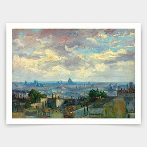 Vincent van Gogh,View of Paris,art prints,Vintage art,canvas wall art,famous art prints,q1474