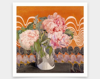 Charles Rennie Mackintosh,Peonies,art prints,Vintage art,canvas wall art,famous art prints,V6991